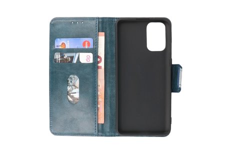 Zakelijke Book Case Telefoonhoesje - Portemonnee Hoesje - Pasjeshouder Wallet Case - Geschikt voor OnePlus 9R - Blauw
