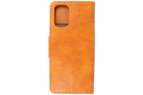 BAOHU Zakelijke Book Case Telefoonhoesje Geschikt voor OnePlus 9R - Portemonnee Hoesje - Pasjeshouder Wallet Case - Bruin