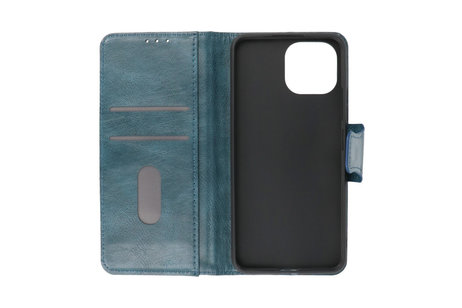 Zakelijke Book Case Telefoonhoesje - Portemonnee Hoesje - Pasjeshouder Wallet Case - Geschikt voor XiaoMi Mi 11 Lite 5G - Blauw