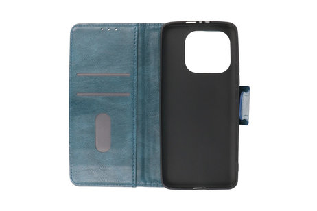 BAOHU Zakelijke Book Case Telefoonhoesje - Portemonnee Hoesje - Pasjeshouder Wallet Case - Geschikt voor XiaoMi Mi 11 Pro - Blauw