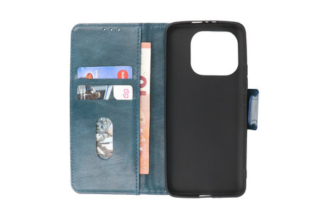 BAOHU Zakelijke Book Case Telefoonhoesje - Portemonnee Hoesje - Pasjeshouder Wallet Case - Geschikt voor XiaoMi Mi 11 Pro - Blauw