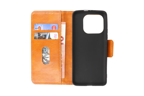BAOHU Zakelijke Book Case Telefoonhoesje - Portemonnee Hoesje - Pasjeshouder Wallet Case - Geschikt voor XiaoMi Mi 11 Pro - Bruin