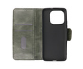 BAOHU Zakelijke Book Case Telefoonhoesje - Portemonnee Hoesje - Pasjeshouder Wallet Case - Geschikt voor XiaoMi Mi 11 Pro - Donker Groen