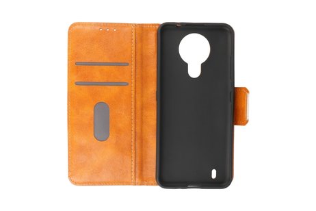 Zakelijke Book Case Telefoonhoesje - Portemonnee Hoesje - Pasjeshouder Wallet Case - Geschikt voor Nokia 1.4 - Bruin