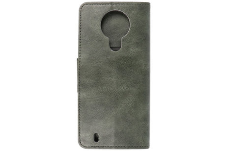 BAOHU Zakelijke Book Case Telefoonhoesje - Portemonnee Hoesje - Pasjeshouder Wallet Case - Geschikt voor Nokia 1.4 - Donker Groen