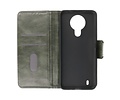 BAOHU Zakelijke Book Case Telefoonhoesje - Portemonnee Hoesje - Pasjeshouder Wallet Case - Geschikt voor Nokia 1.4 - Donker Groen