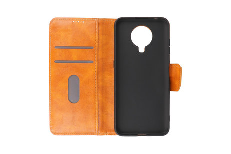 BAOHU Zakelijke Book Case Telefoonhoesje - Portemonnee Hoesje - Pasjeshouder Wallet Case - Geschikt voor Nokia G10 - Nokia G20 - Bruin