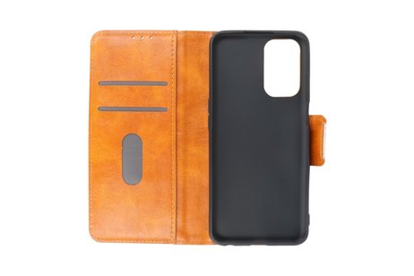 Zakelijke Book Case Telefoonhoesje - Portemonnee Hoesje - Pasjeshouder Wallet Case - Geschikt voor Oppo Reno 5 5G - Oppo Find X3 Lite - Bruin