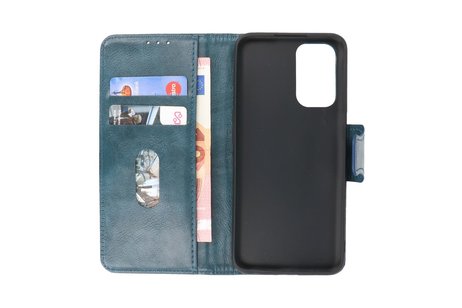 BAOHU Zakelijke Book Case Telefoonhoesje - Portemonnee Hoesje - Pasjeshouder Wallet Case - Geschikt voor Oppo Reno 5 Pro - Blauw