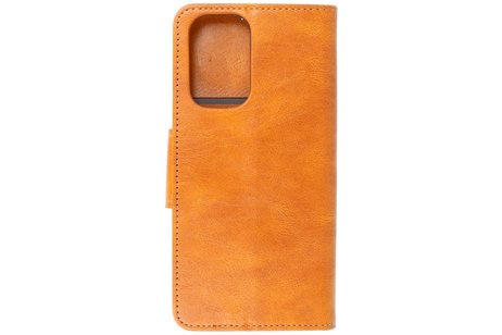 Zakelijke Book Case Telefoonhoesje - Portemonnee Hoesje - Pasjeshouder Wallet Case - Geschikt voor Oppo Reno 5 Z - Oppo A94 5G - F19 Pro Plus 5G - Bruin