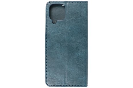 BAOHU Zakelijke Book Case Telefoonhoesje Geschikt voor de Samsung Galaxy A22 4G - Portemonnee Hoesje - Pasjeshouder Wallet Case - Blauw