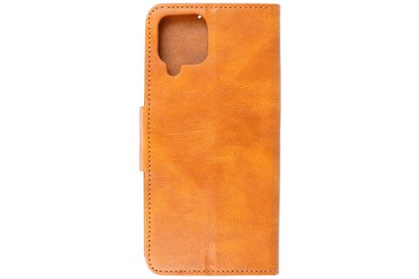 BAOHU Zakelijke Book Case Telefoonhoesje Geschikt voor de Samsung Galaxy A22 4G - Portemonnee Hoesje - Pasjeshouder Wallet Case - Bruin