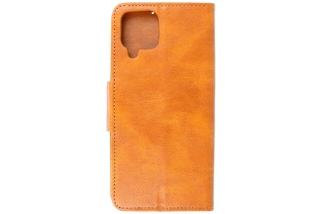 Zakelijke Book Case Telefoonhoesje - Portemonnee Hoesje - Pasjeshouder Wallet Case - Geschikt voor Samsung Galaxy A22 4G - Bruin