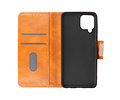 Zakelijke Book Case Telefoonhoesje - Portemonnee Hoesje - Pasjeshouder Wallet Case - Geschikt voor Samsung Galaxy A22 4G - Bruin