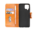 Zakelijke Book Case Telefoonhoesje - Portemonnee Hoesje - Pasjeshouder Wallet Case - Geschikt voor Samsung Galaxy A22 4G - Bruin