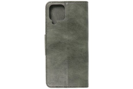 BAOHU Zakelijke Book Case Telefoonhoesje Geschikt voor de Samsung Galaxy A22 4G - Portemonnee Hoesje - Pasjeshouder Wallet Case - Donker Groen