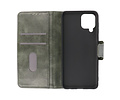 BAOHU Zakelijke Book Case Telefoonhoesje Geschikt voor de Samsung Galaxy A22 4G - Portemonnee Hoesje - Pasjeshouder Wallet Case - Donker Groen
