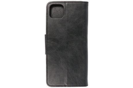BAOHU Zakelijke Book Case Telefoonhoesje Geschikt voor de Samsung Galaxy A22 5G - Portemonnee Hoesje - Pasjeshouder Wallet Case - Zwart