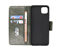 BAOHU Zakelijke Book Case Telefoonhoesje Geschikt voor de Samsung Galaxy A22 5G - Portemonnee Hoesje - Pasjeshouder Wallet Case - Donker Groen