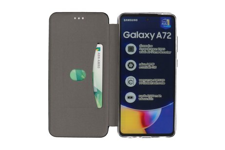 Slim Folio Case - Book Case Telefoonhoesje - Folio Flip Hoesje - Geschikt voor Samsung Galaxy A72 / 5G - Zwart