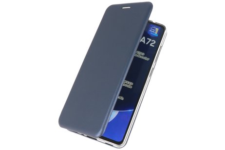 Slim Folio Case - Book Case Telefoonhoesje - Folio Flip Hoesje - Geschikt voor Samsung Galaxy A72 / 5G - Navy