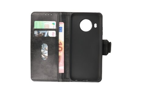 BAOHU Zakelijke Book Case Telefoonhoesje - Portemonnee Hoesje - Pasjeshouder Wallet Case - Geschikt voor Nokia X10 - Nokia X20 - Zwart