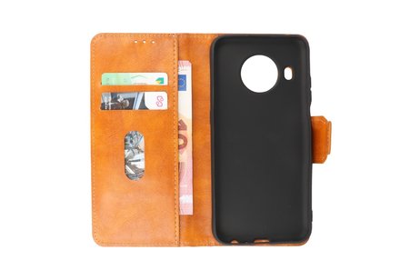 BAOHU Zakelijke Book Case Telefoonhoesje - Portemonnee Hoesje - Pasjeshouder Wallet Case - Geschikt voor Nokia X10 - Nokia X20 - Bruin