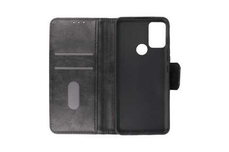 BAOHU Zakelijke Book Case Telefoonhoesje - Portemonnee Hoesje - Pasjeshouder Wallet Case - Geschikt voor Motorola Moto G50 - Zwart