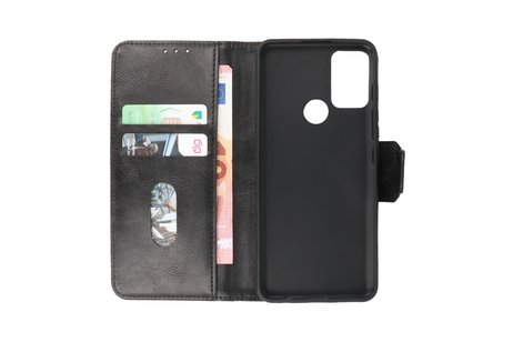 BAOHU Zakelijke Book Case Telefoonhoesje - Portemonnee Hoesje - Pasjeshouder Wallet Case - Geschikt voor Motorola Moto G50 - Zwart