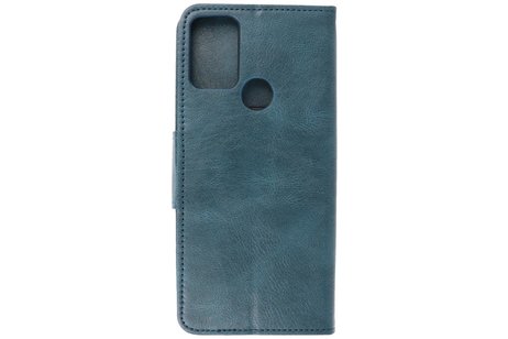 BAOHU Zakelijke Book Case Telefoonhoesje - Portemonnee Hoesje - Pasjeshouder Wallet Case - Geschikt voor Motorola Moto G50 - Blauw