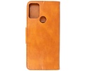 BAOHU Zakelijke Book Case Telefoonhoesje - Portemonnee Hoesje - Pasjeshouder Wallet Case - Geschikt voor Motorola Moto G50 - Bruin