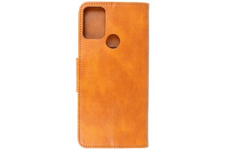 BAOHU Zakelijke Book Case Telefoonhoesje - Portemonnee Hoesje - Pasjeshouder Wallet Case - Geschikt voor Motorola Moto G50 - Bruin