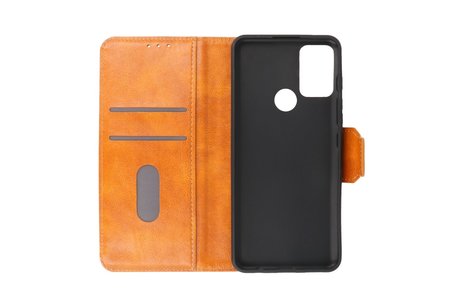 BAOHU Zakelijke Book Case Telefoonhoesje - Portemonnee Hoesje - Pasjeshouder Wallet Case - Geschikt voor Motorola Moto G50 - Bruin