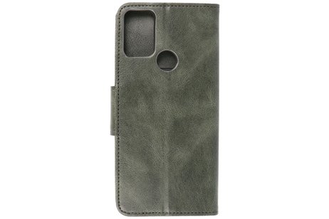 Zakelijke Book Case Telefoonhoesje - Portemonnee Hoesje - Pasjeshouder Wallet Case - Geschikt voor Motorola Moto G50 - Donker Groen