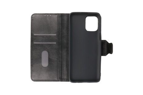 Zakelijke Book Case Telefoonhoesje - Portemonnee Hoesje - Pasjeshouder Wallet Case - Geschikt voor Motorola Moto G100 - Zwart