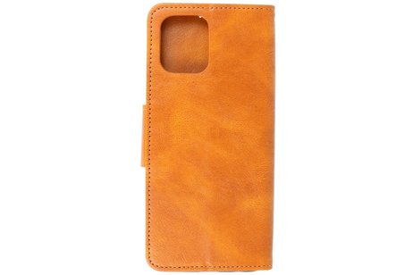 Zakelijke Book Case Telefoonhoesje - Portemonnee Hoesje - Pasjeshouder Wallet Case - Geschikt voor Motorola Moto G100 - Bruin