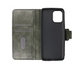 BAOHU Zakelijke Book Case Telefoonhoesje - Portemonnee Hoesje - Pasjeshouder Wallet Case - Geschikt voor Motorola Moto G100 - Donker Groen