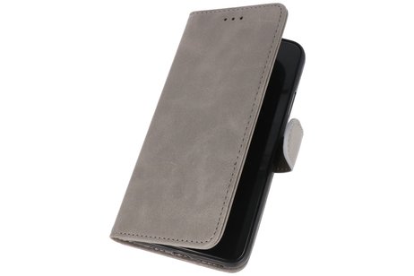 Samsung Galaxy A22 5G Hoesje Kaarthouder Book Case Telefoonhoesje Grijs