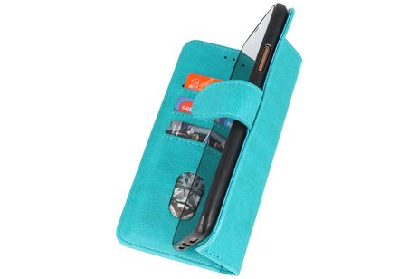 BAOHU Hoesje Geschikt voor Motorola Moto G30 - Moto G20 - Moto G10 - Kaarthouder Book Case Telefoonhoesje - Groen
