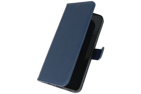 Hoesje Geschikt voor Samsung Galaxy A12 - Kaarthouder Book Case Telefoonhoesje - Navy