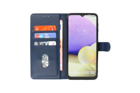 BAOHU Hoesje Geschikt voor Samsung Galaxy A32 5G - Kaarthouder Book Case Telefoonhoesje - Navy