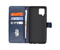 BAOHU Hoesje Geschikt voor Samsung Galaxy A42 5G - Kaarthouder Book Case Telefoonhoesje - Navy