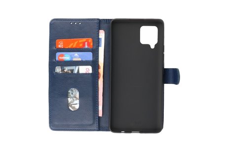 BAOHU Hoesje Geschikt voor Samsung Galaxy A42 5G - Kaarthouder Book Case Telefoonhoesje - Navy