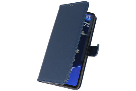 Hoesje Geschikt voor Samsung Galaxy A72 / A72 5G - Kaarthouder Book Case Telefoonhoesje - Navy