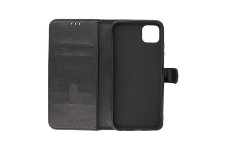 BAOHU Hoesje Geschikt voor Samsung Galaxy A22 5G - Kaarthouder Book Case Telefoonhoesje - Zwart