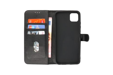 BAOHU Hoesje Geschikt voor Samsung Galaxy A22 5G - Kaarthouder Book Case Telefoonhoesje - Zwart