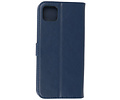 BAOHU Hoesje Geschikt voor Samsung Galaxy A22 5G - Kaarthouder Book Case Telefoonhoesje - Navy