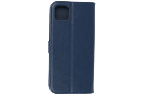 Hoesje Geschikt voor Samsung Galaxy A22 5G - Kaarthouder Book Case Telefoonhoesje - Navy