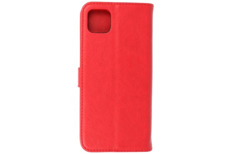 BAOHU Hoesje Geschikt voor Samsung Galaxy A22 5G - Kaarthouder Book Case Telefoonhoesje - Rood