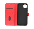 BAOHU Hoesje Geschikt voor Samsung Galaxy A22 5G - Kaarthouder Book Case Telefoonhoesje - Rood